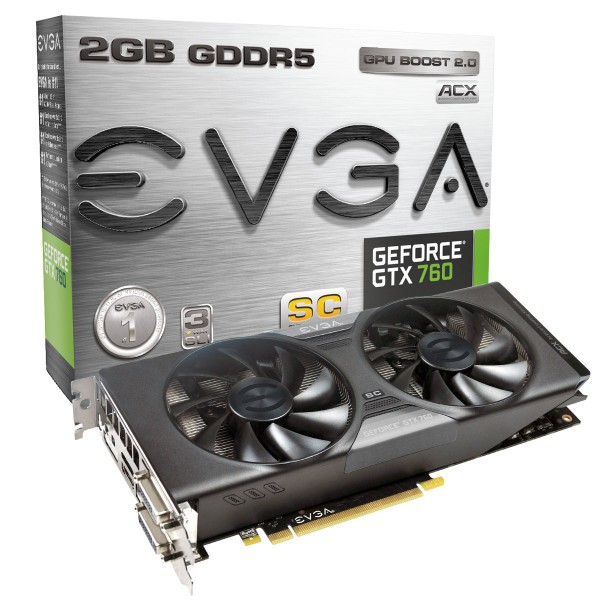 EVGA GeForce GTX760 ACX Cooler SC 2GB